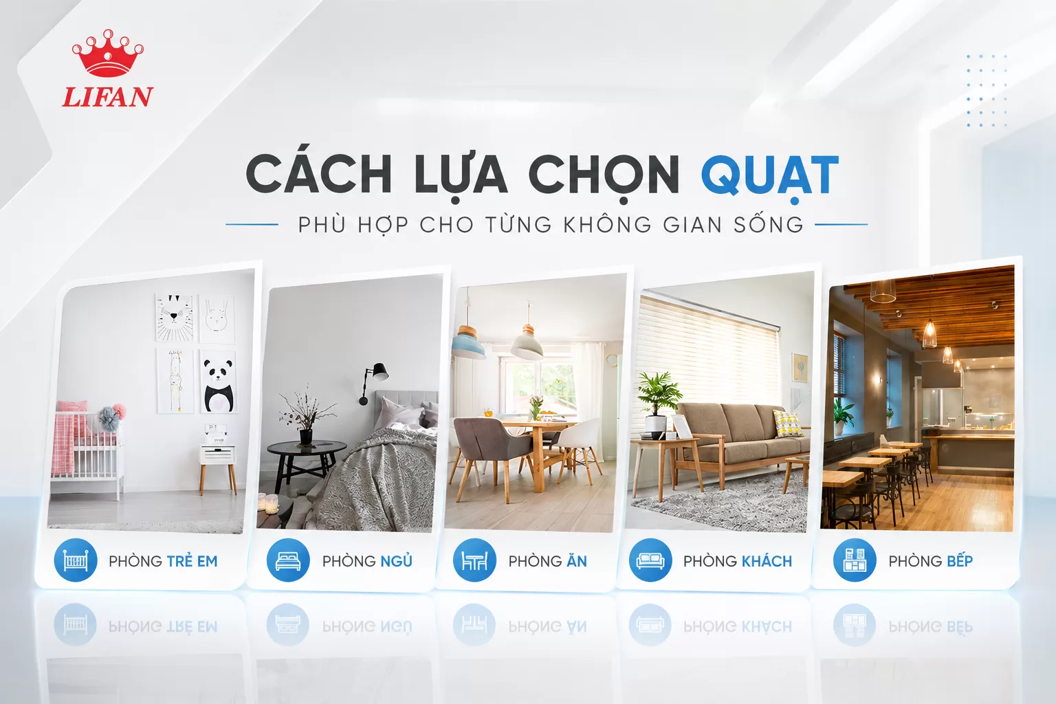 Cách chọn quạt phù hợp cho từng không gian sống và làm việc
